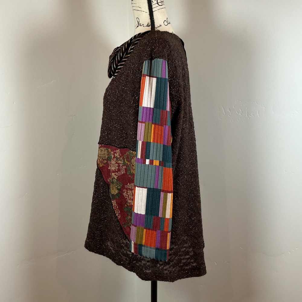 Ali Miles Multicolor Patchwork Tunic - image 4